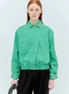 Max Mara Cotton Drill Cropped Jacket In Green