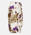 Max Mara Bedruckter Wickelrock Dritto Aus Seide In Multicolor
