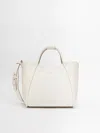 Max Mara Mini Marin Drummed Leather Bag In White