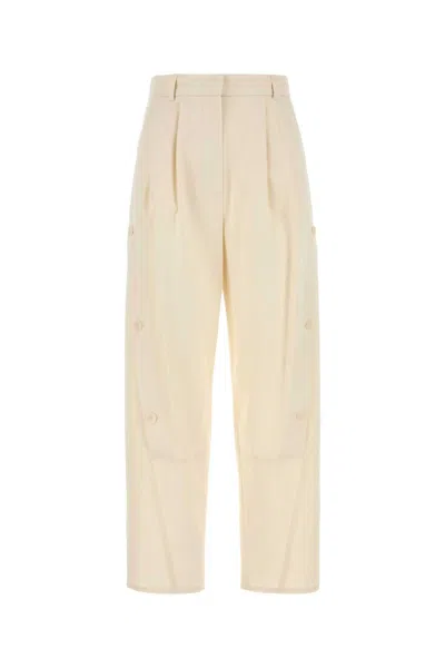 Max Mara Duomo Cotton Pant In White