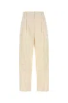 Max Mara Duomo Long Trouser White In Metallic