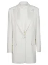Max Mara Dyser Jacket In Bianco Seta