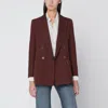 Max Mara Tailored Jacket Back Vent Flap Pockets Lapels In Burgundy