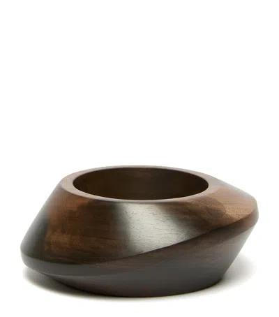 Max Mara Ebony Bangle Bracelet In Brown