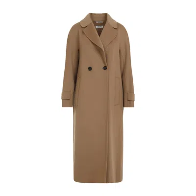Max Mara Ebony Double-breast Camel Coat In Brown | ModeSens