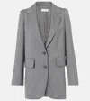 Max Mara Ebridi Wool, Mohair, And Silk Blazer In Grey