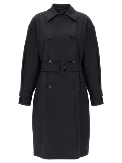 Max Mara Ebrien Trench Coat In Blue
