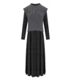 Max Mara 2-in-1 Jersey And Wool Knit Dress In Gray