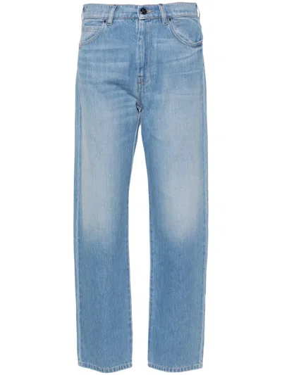Max Mara Eccelso Boyfriend-leg Cotton Jeans In Blue
