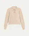 Max Mara Eccelso Lace-up Sweater In Sand