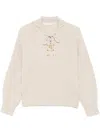 Max Mara Eyelet Detail Knitwear With Lace-up Sleeves In Beige