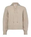 Max Mara Eyelet Detail Knitwear With Lace-up Sleeves In Nude