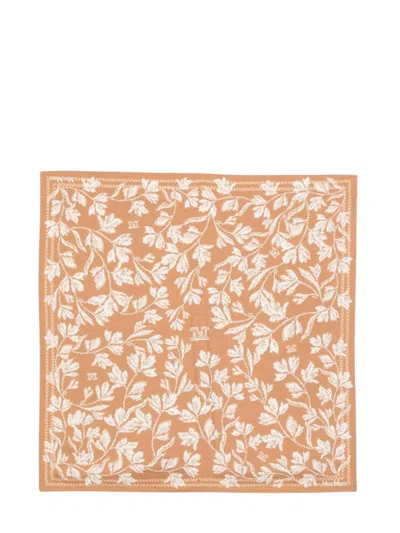Max Mara Eclectic Geometric Pattern Scarf In Neutral