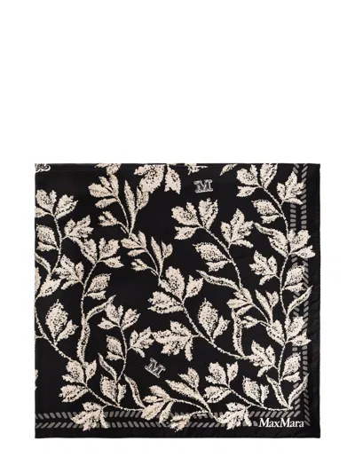 Max Mara Eclectic Geometric Print Scarf In Black