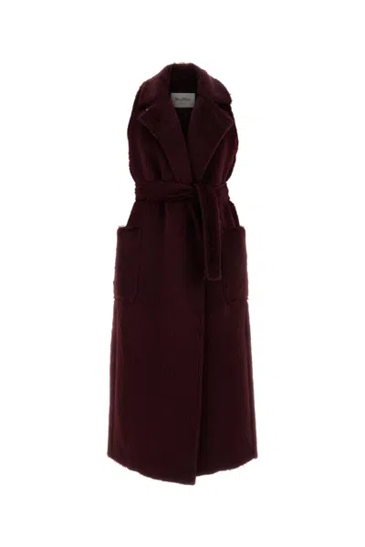 Max Mara Eco-felt Alpaca & Virgin Wool Vest For Women In Burgundy