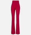 Max Mara Ecrine Cady Flared Pants In Red