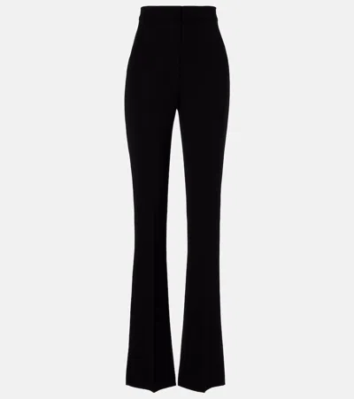 Max Mara Ecrine Cady Flared Pants In Black