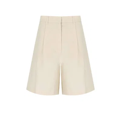 Max Mara Ecuba Ecru' Bermuda Shorts In White