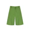 Max Mara Ecuba Green Bermuda Shorts In Green