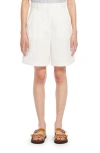 Max Mara Ecuba High Waist Bermuda Shorts In Ivory