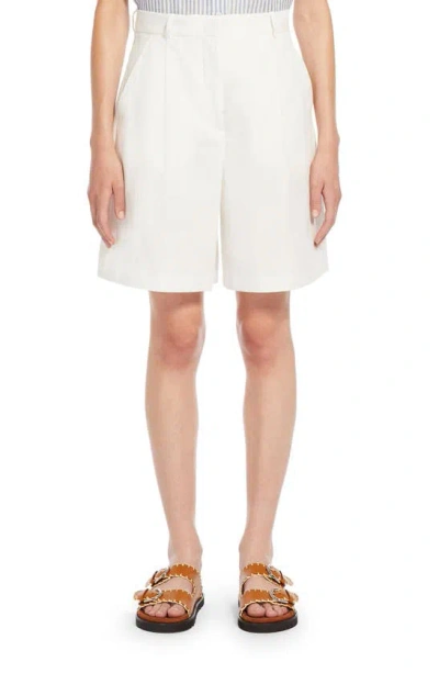 Max Mara Ecuba High Waist Bermuda Shorts In White