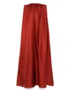 Max Mara Silk Twill Corset Dress In Burgundy