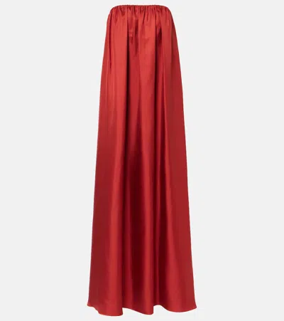 Max Mara Maxikleid Edda Aus Seide In Rot