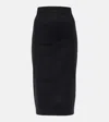 Max Mara Eden Cotton-blend Pencil Skirt In Black