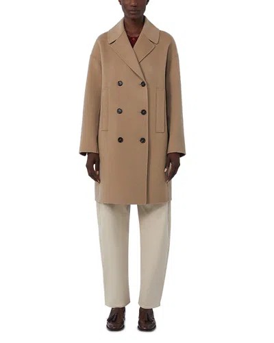 Max Mara Eden Wool Coat In Brown
