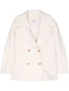 Max Mara Edgard Wool Peacoat In Pink