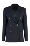 Max Mara Studio Edicola Double-breasted Wool Blazer