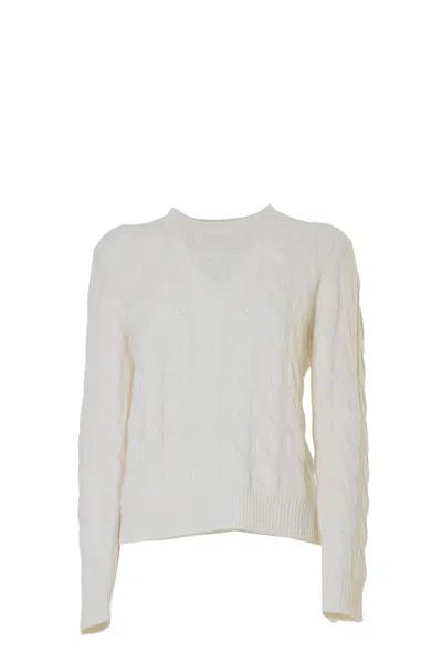 Max Mara Edipo Cashmere Sweater In Cream In White