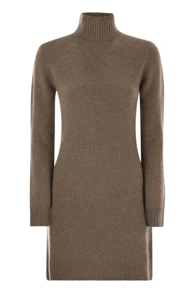 Max Mara Edison - Stretch Cashmere Yarn Dress In Gray