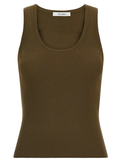 Max Mara Editta Tank Top In Green