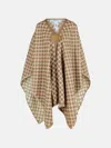 Max Mara 'editti' Hood In Virgin Wool And Brown Cotton In Brown