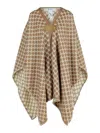 Max Mara Editti Hood In Virgin Wool And Brown Cotton In Brown