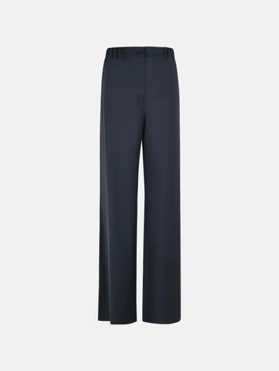 Max Mara 'editto' Blue Virgin Wool Pants