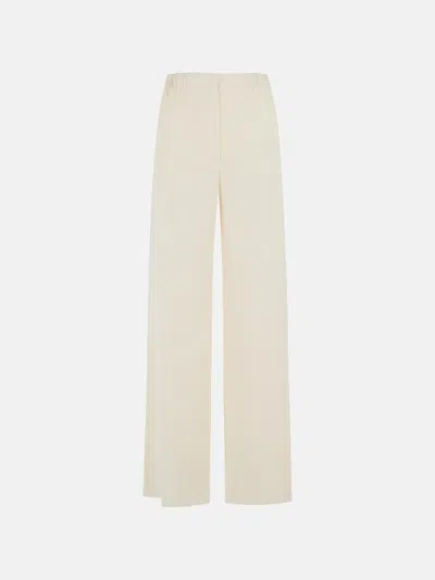 Max Mara 'editto' Ivory White Virgin Wool Pants