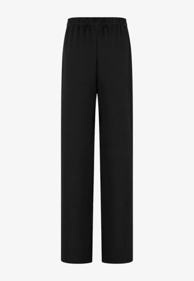 Max Mara Editto Straight-leg Wool Pants In Black