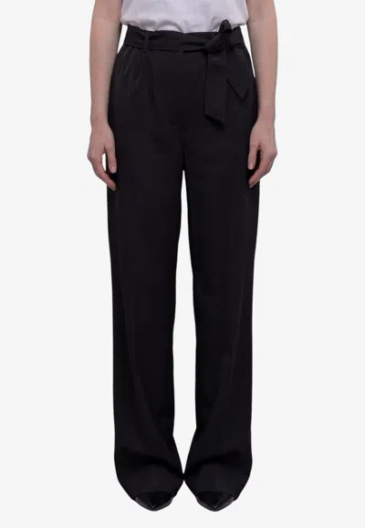 Max Mara Editto Wool Pants In Black
