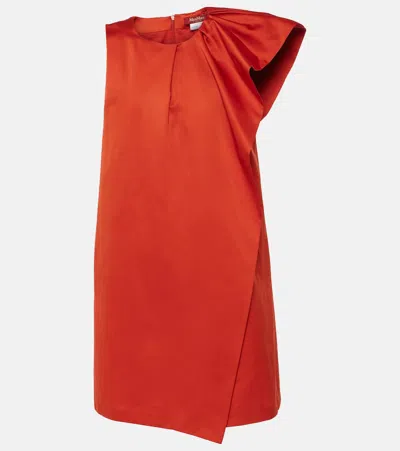 Max Mara Edmea Gathered Minidress In Red