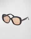 MAX MARA EDNA BEVELED ACETATE BUTTERFLY SUNGLASSES