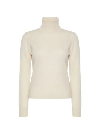 Max Mara Educata Roll-neck Sweater In White