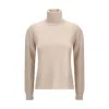 Max Mara Educata Ribbed Turtleneck Sweater In Neutral