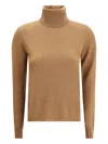 Max Mara Educata Turtleneck Sweater In Brown
