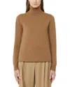 Max Mara Wool And Cashmere Turtleneck Sweater In Brown