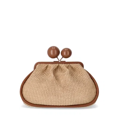 Max Mara Efebo Large Beige Pasticcino Clutch