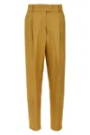 Max Mara Trousers Featuring Front Pleats And Back Pockets In Brown