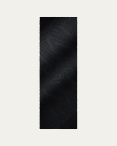 Max Mara Egaule Monogram Scarf In Black