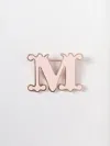 Max Mara Egrege Enameled Brass Brooch In Pink